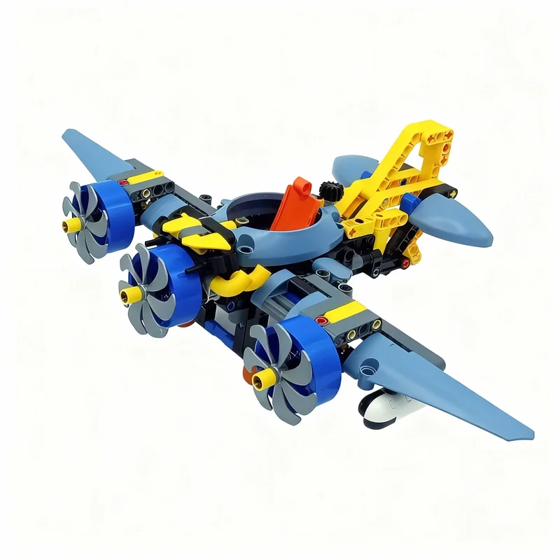 

315pcs MOC Trimotor Propeller Plane Technical Model Building Blocks Construction Toy Christmas Gifts DIY Creative Idea Education