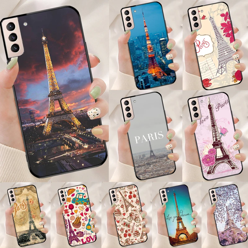 Funda Love Paris Torre Eiffel Francia Funda para Samsung Galaxy S25 Ultra S9 S10 S20 S21 S22 Plus S23 Ultra S24 FE