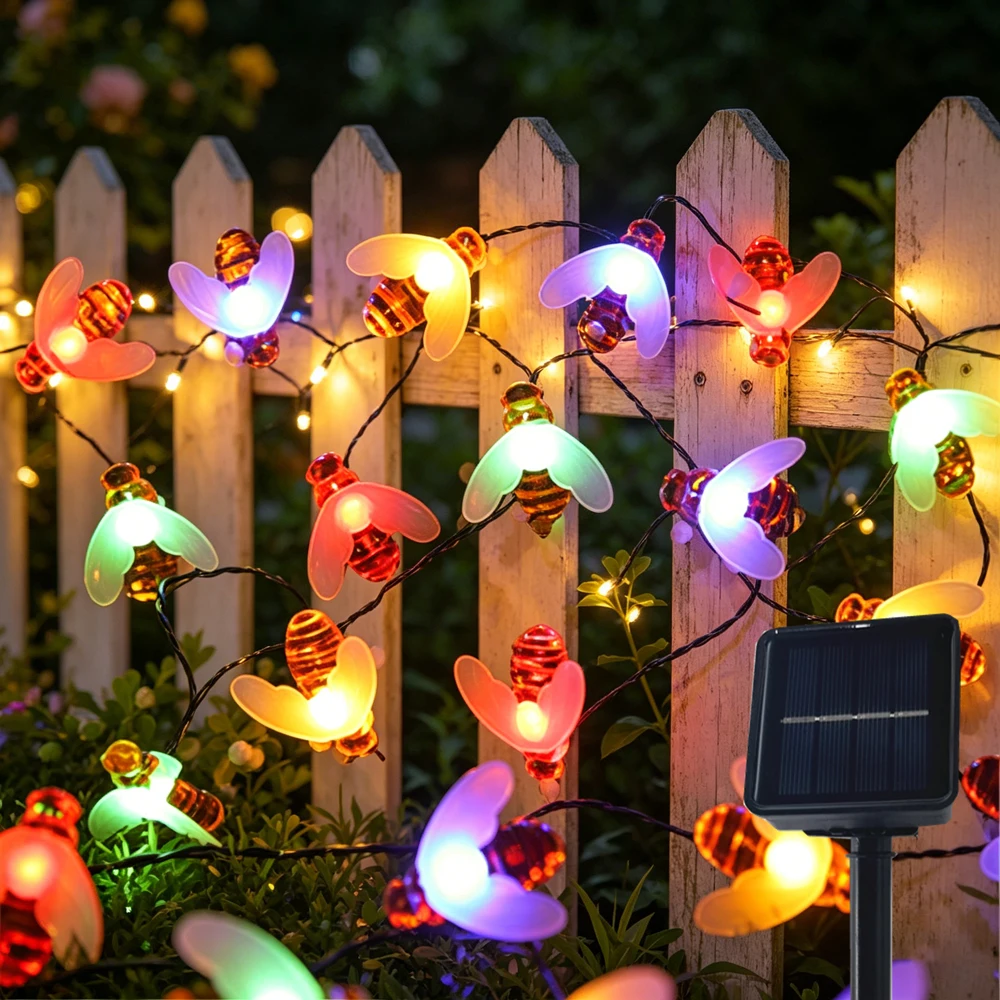 

Solar Bee Lights Waterproof Outdoor Garden Decorative Lawn Lights for Yard Patio Pathway Wedding Birthday Decoration