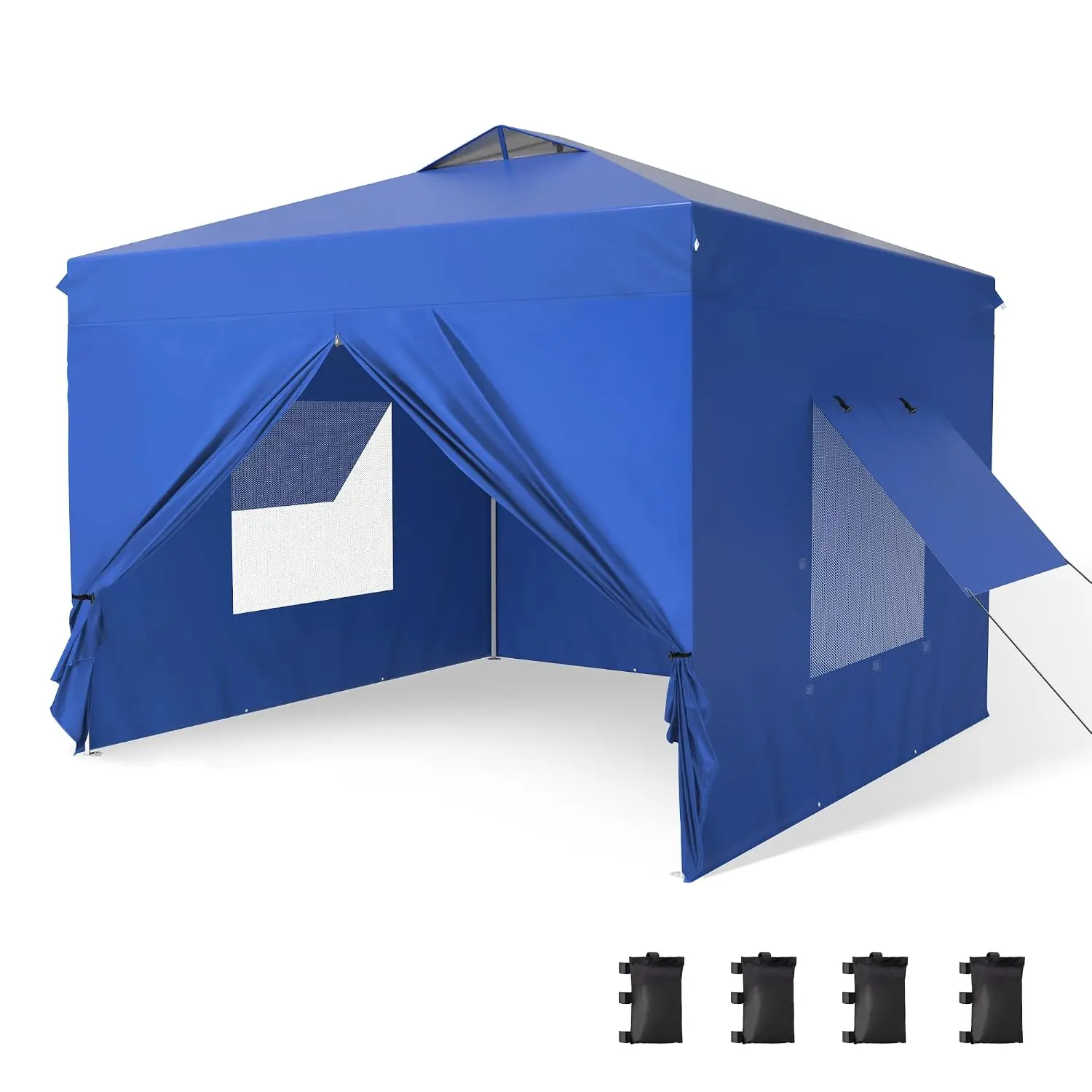 10x10 Pop Up Canopy Tent with Sidewalls, Easy Tents Instant Shade