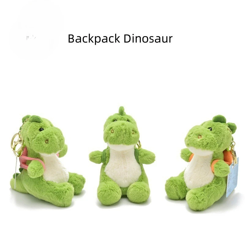 

Cute Truant Dragon Student Back Schoolbag, Green Little Dinosaur Keychain Pendant, Plush Toy Doll Ornament, Gift for Friends