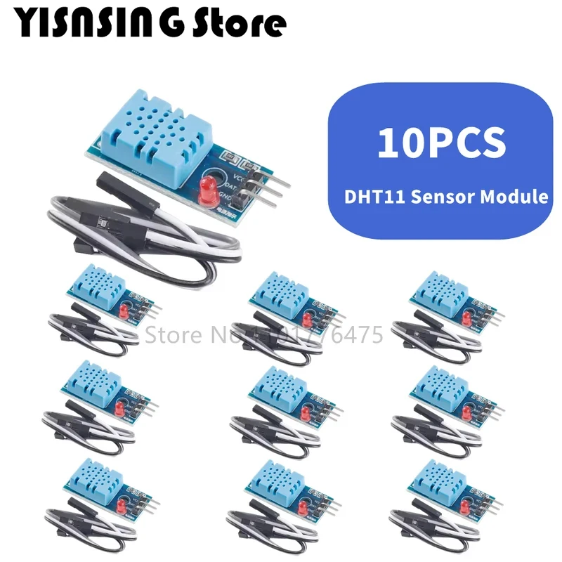 10pcs/ 3pin KY-015 DHT-11 DHT11 Digital Temperature And Relative Humidity Sensor Module PCB For Arduino DIY Starter Kit