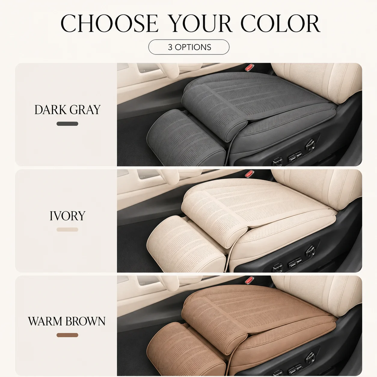 Extendable Car Seat Leg Support Cushion Padded Thigh Rest for Comfortable Driving and Travel