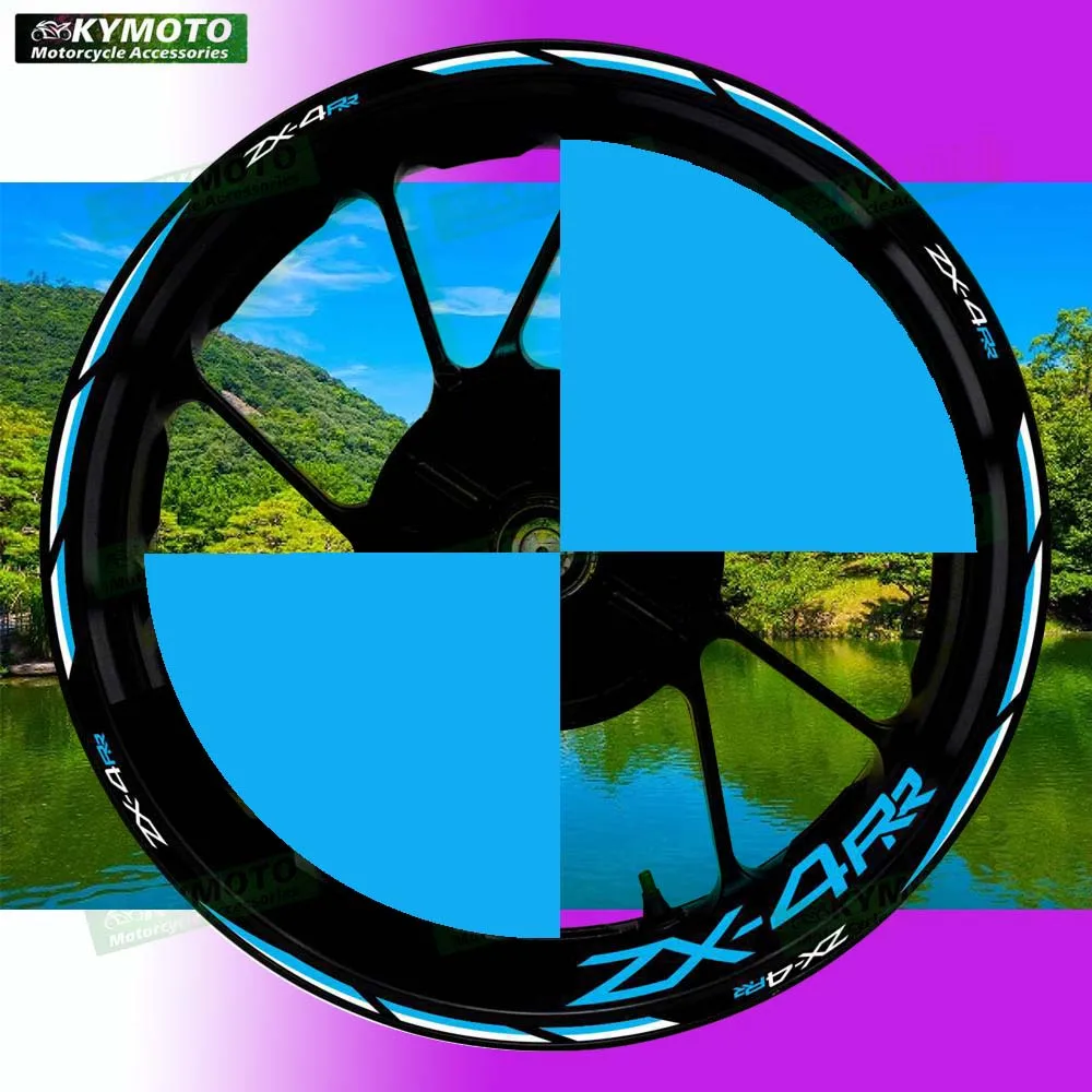 

Для ZX4RR ZX-4RR аксессуары для мотоциклов 17-дюймовые наклейки на передние и задние колеса обтекатель модифицированные светоотражающие наклейки украшения