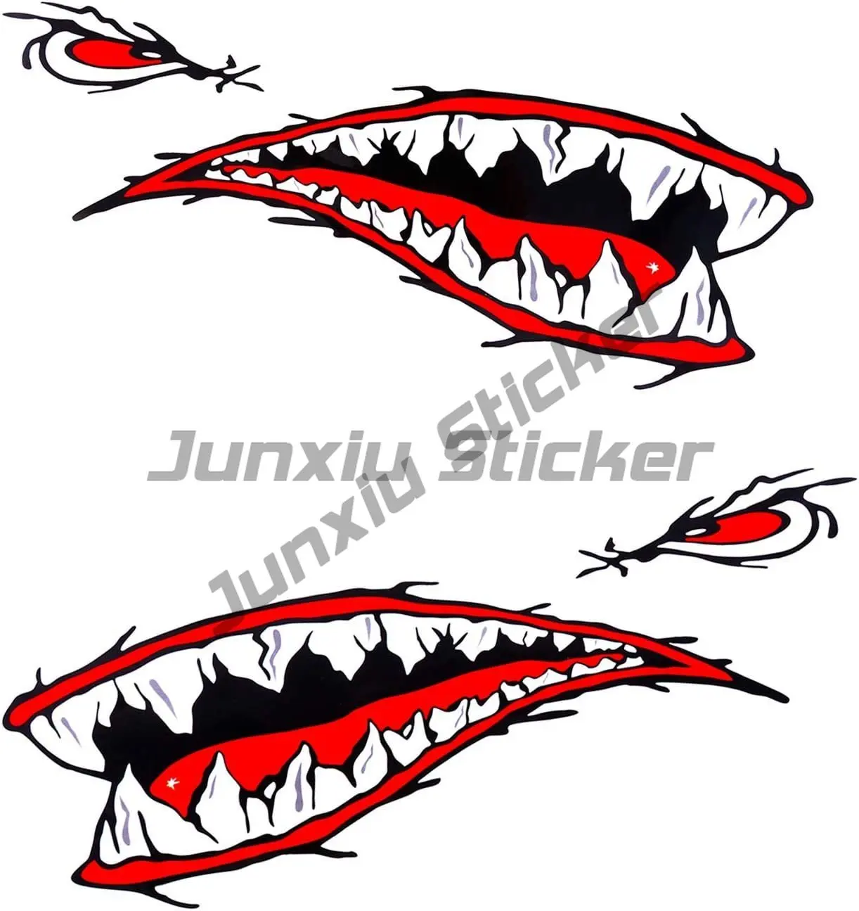 Shark Mouth Teeth Car Decoration Decal Vinyl Racing Helmet Stickers Anime Graffiti for JDM SUV RV Decor