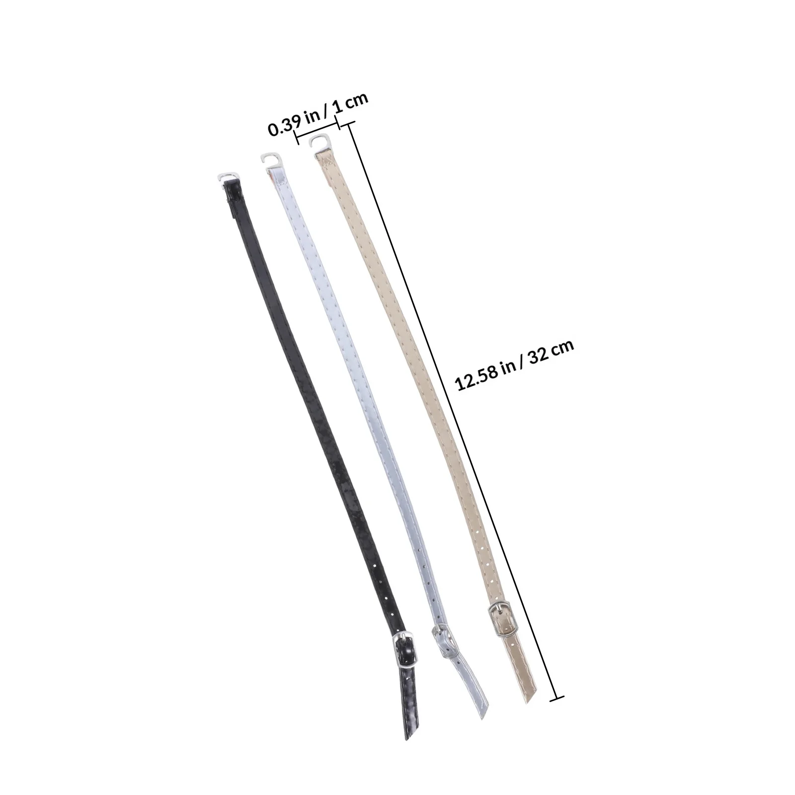 สายรัดรองเท้า 3 คู่ แบบปรับได้ หัวเข็มขัด สายรัดข้อเท้าเทียม กันลื่น ถอดเปลี่ยนได้ สำหรับรองเท้าส้นสูง