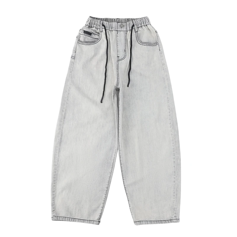 

Kids Pants Boys Striped Jeans Side Pockets Teen Boys Pants Teenage Denim In Gray Color Toddler Casual Trousers Jeans Ages 4-13Y