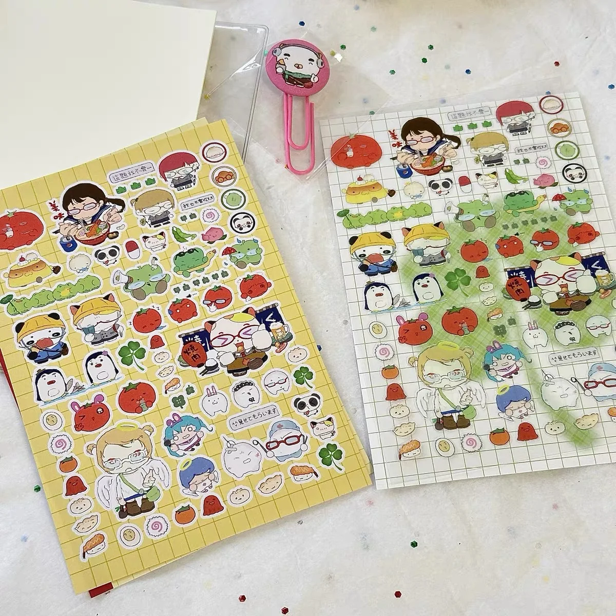 Cartoon delicious food design decorative dairy sticker