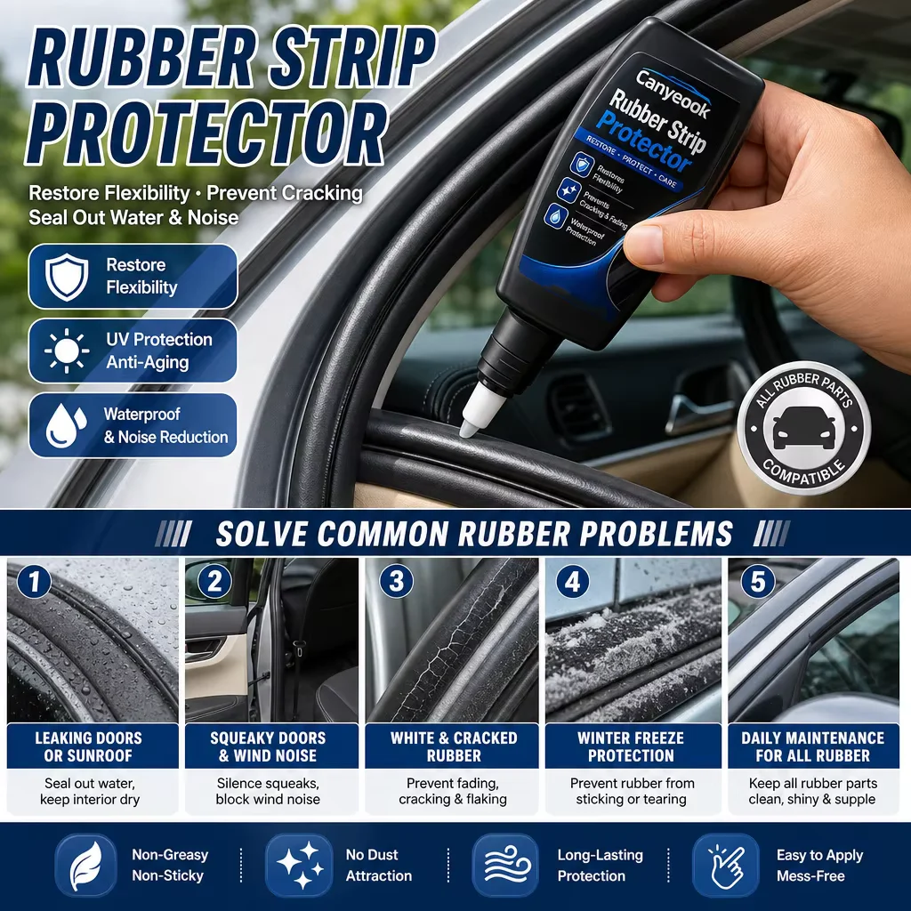 Canyeook Rubber Seal Protector 100ml Car Door Window Sealant Restore Elasticity Anti-UV Anti-Crack Waterproof