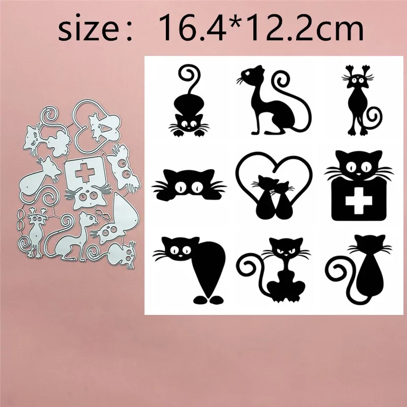 

Love Symbol Cat Metal Cut Dies Stencils for Scrapbooking Stamp/Photo Album Decorative Embossing DIY Paper Cards