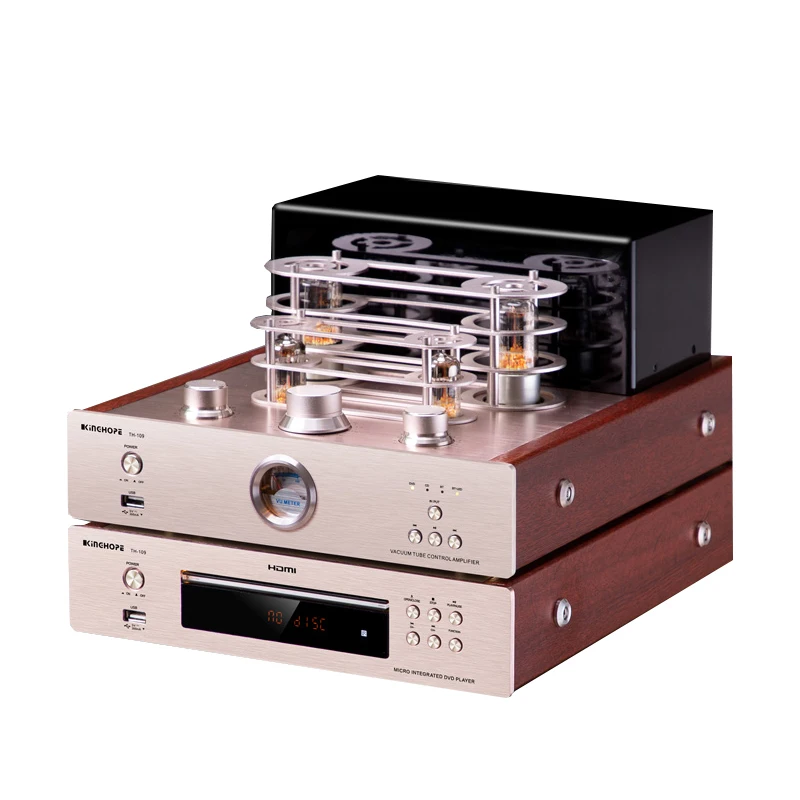 Vacuum tube power amplifier 100W*2 USB Bluetooth lossless power amplifier HIFI audio amplifier for home theater