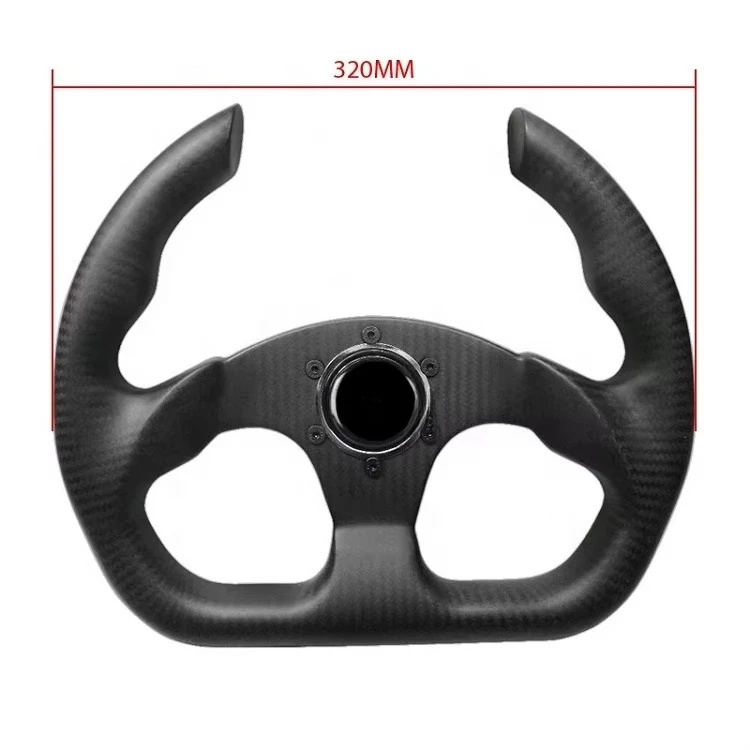 Hot-selling steering wheel Stylish pure black carbon fiber 320mm racing steering wheel
