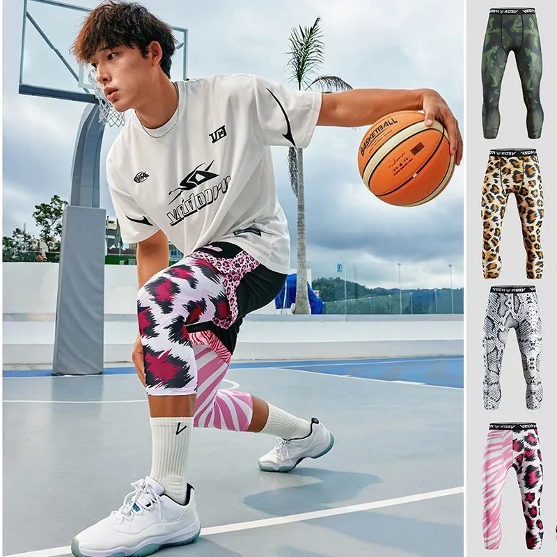 Men Women Capri Running Tights Pant Jogging Basketball Football Soccer GYM Fitness Exercise Sport 3/4 Cropped Legging Shorts A53