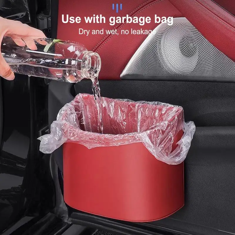 Car Trash Can Dangling Garbage Can Multifunctional Vehicle Interior Accessories Reusable Sunglasses Holder For Trucks