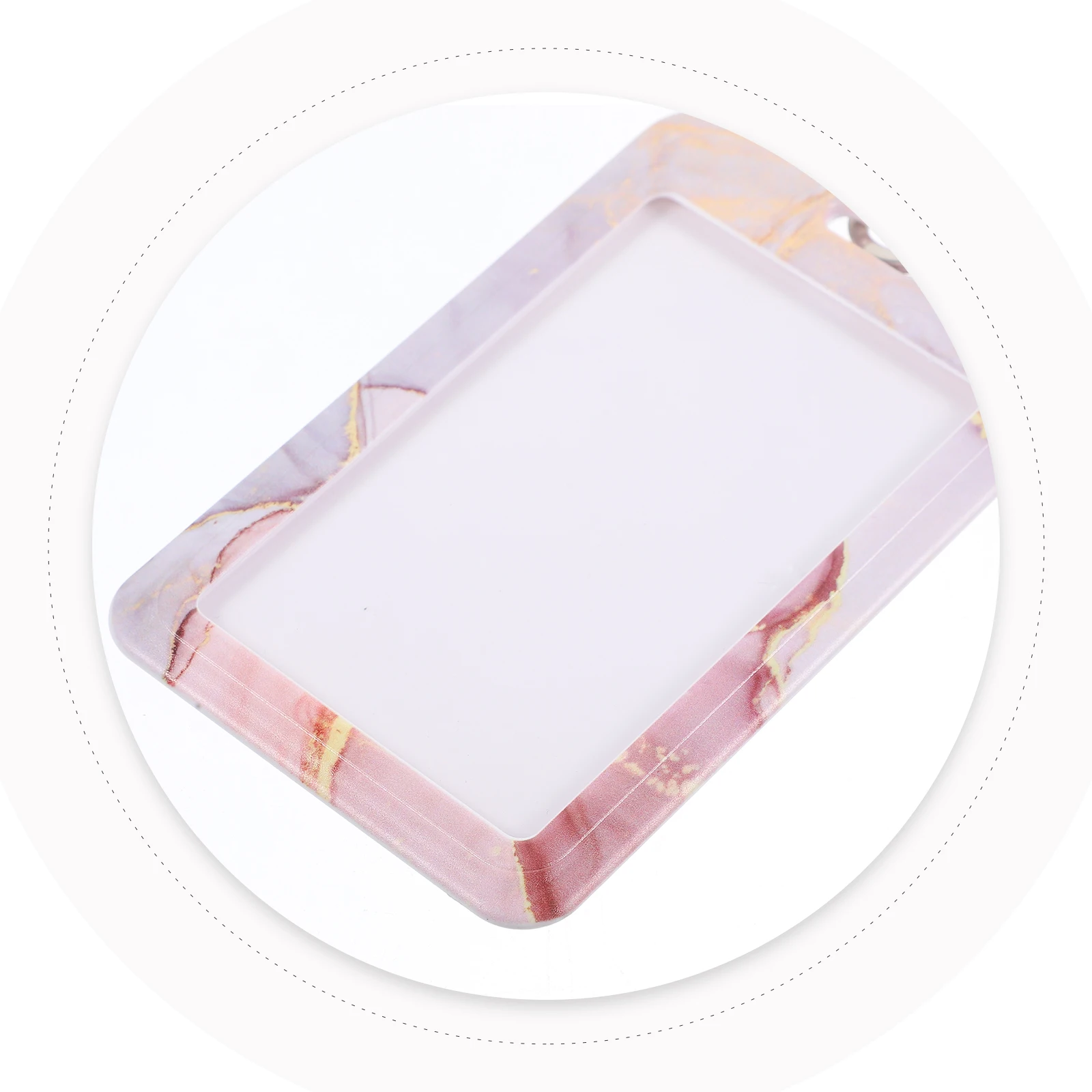 

1 Set Id Card Sleeve Lanyard Badge Holder Clear Reusable Vertical Protector Slide Open Work Cards Cover Office Name Badge Case