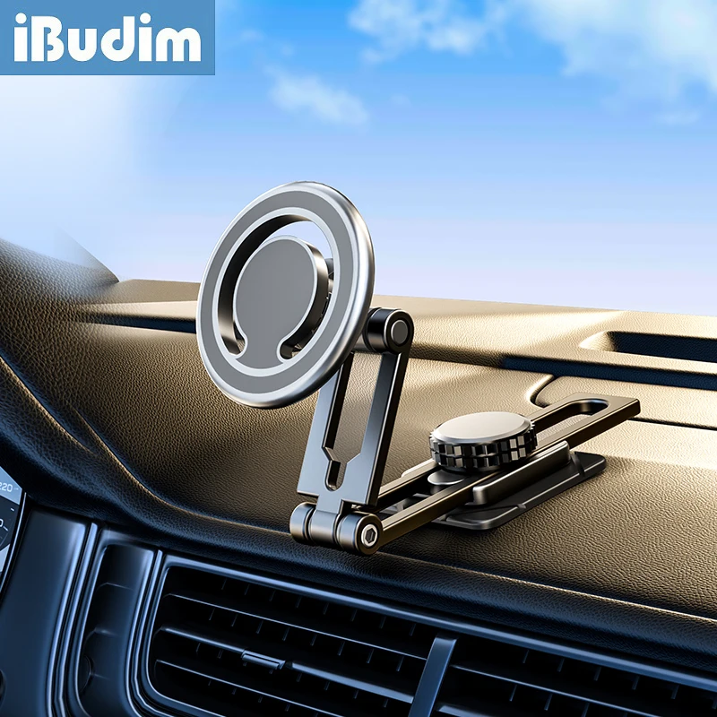 iBudim Magnetic Car Phone Holder Stand Universal Magnet Car Dashboard Phone Mount Car Phone Bracket for Tesla Model 3/Y/X/S