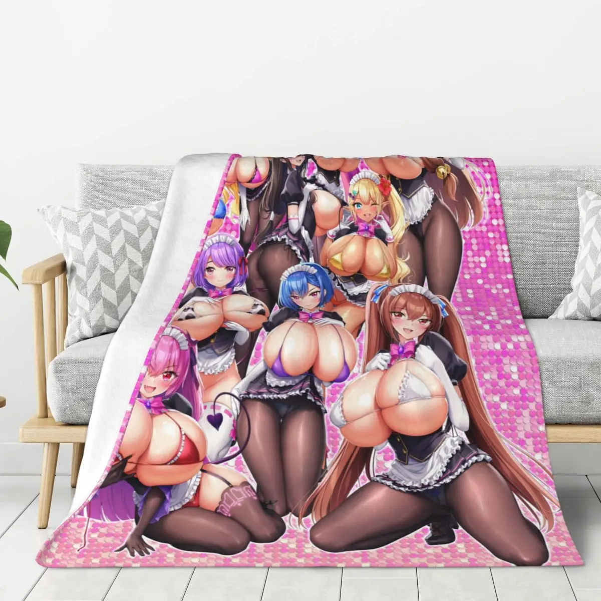 

Anime Stuff Anti-Pilling Flannel Throw Blanket for Couch-Lightweight Photo Blankets,Custom Picture Blanket for Sofa Anime Merch