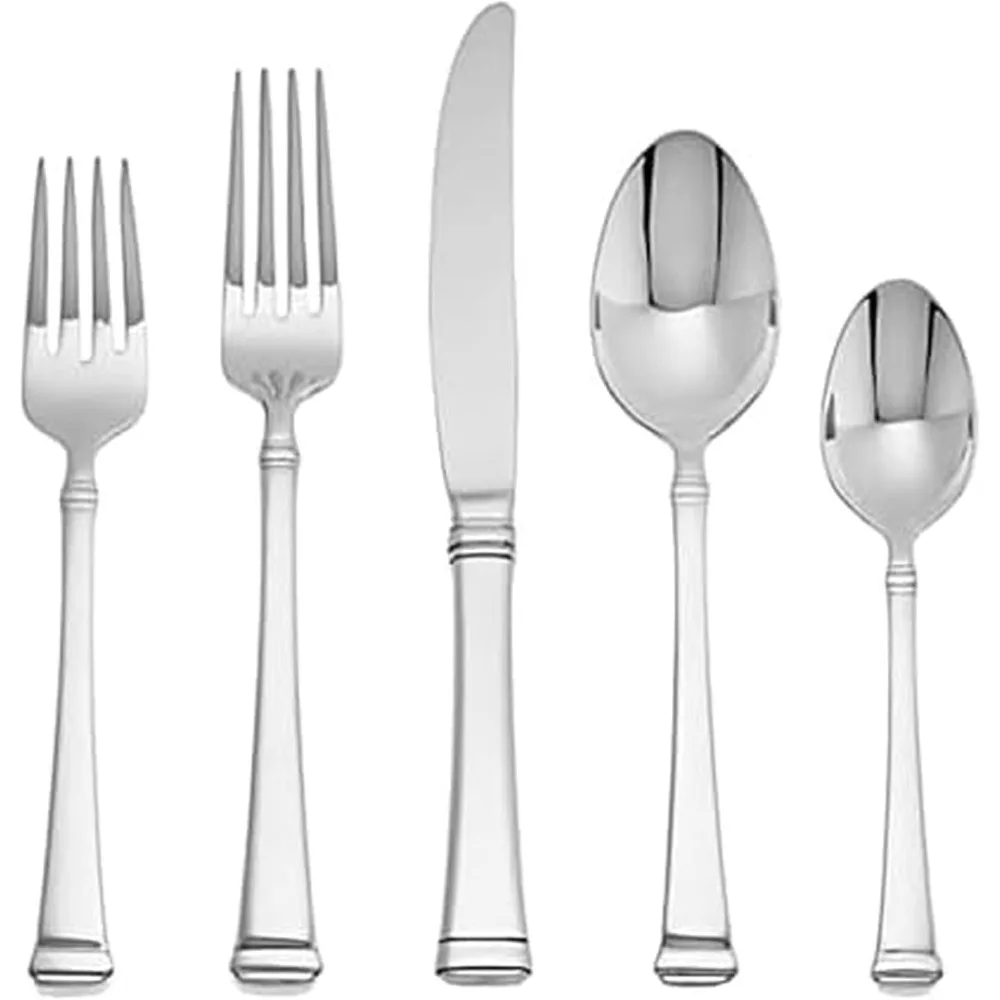 

Набор столовых приборов из нержавеющей стали 18/10 из 45 предметов на 8 человек, включая сервировочную посуду