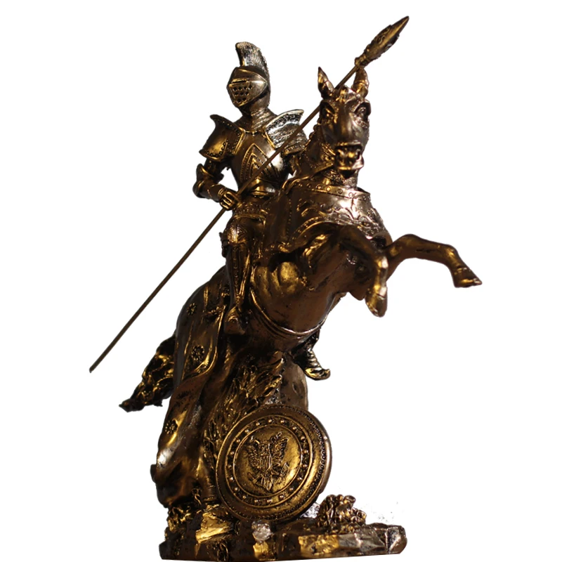 

Samurai Armor Sculpture Model Vintage Warrior Creative Bar Wine Cabinet Ornament Knight TV Cabinet