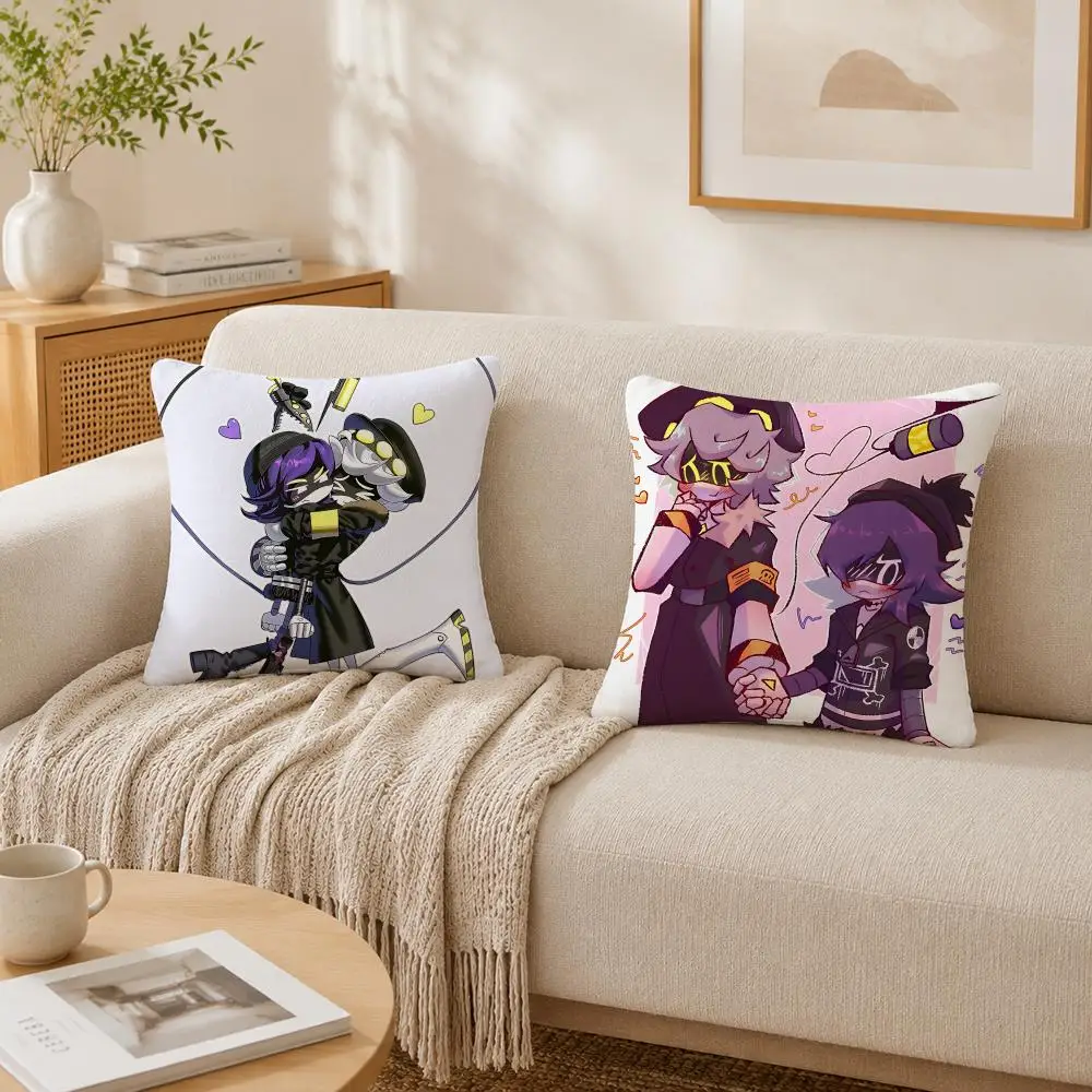 Hot Cartoon M-Murder D-Drones Cushion Cover Plush Decorative Pillow Case With Hidden Zipper Fashion Room Decor For Home