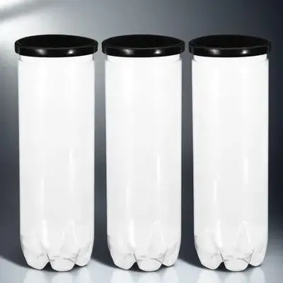 

3pcs Clear Tennis Balls Storage Holder Durable Pvc Container Portable Organizer For Table Tennis Baseball Transparent Sports