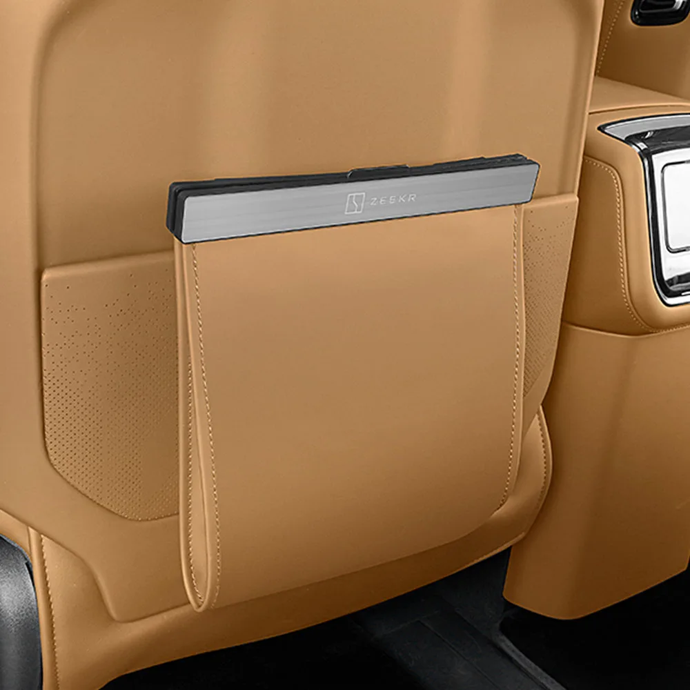 

Мешок для мусора с подсветкой для ZEEKR 9X 2025 2026, аксессуары для модификации автомобиля, кожаный мешок для хранения на заднем сиденье