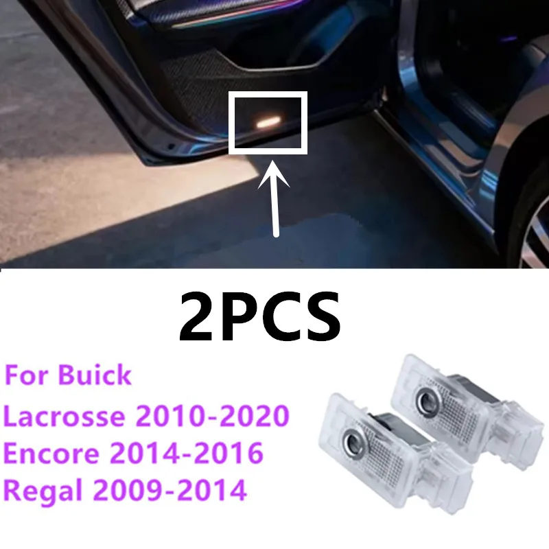 2pcs LED Welcome Light Car Door Laser Projector Logo Car Styling Ghost Shadow Lamp For Buick Regal Lacrosse Encore