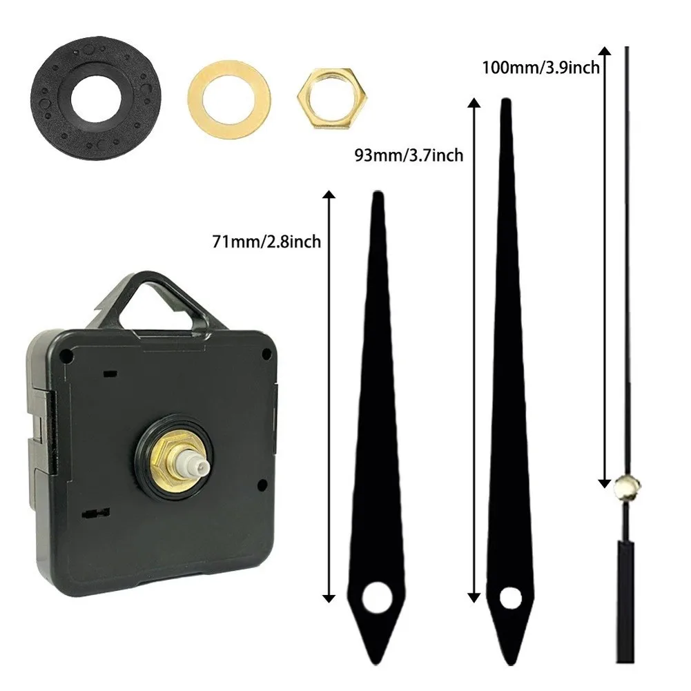 Silent Quartz Movement Kit for Clock Enthusiasts Including for All Necessary Components for 9 to 11mm Clock Construction