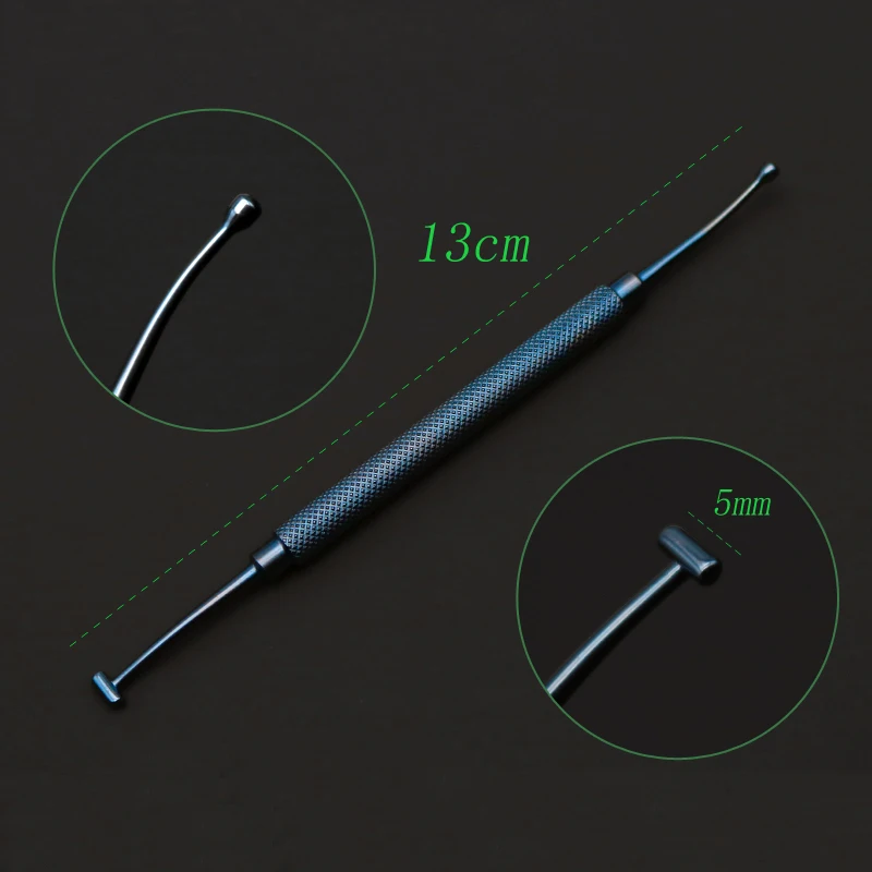 

Scleral compressor ophthalmic surgical instruments titanium double-ended elbow double eyelid tool