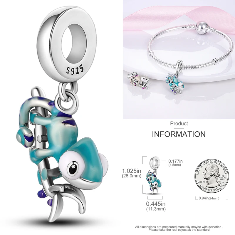 2026 925 Sterling Silber Grüner Glücks-Zirkon Vierblättrige Kleeblatt-Serie Charms Niedliche Hundeperlen Passend für Armbänder DIY Schmuck Originelle Frauengeschenke – Detail 34