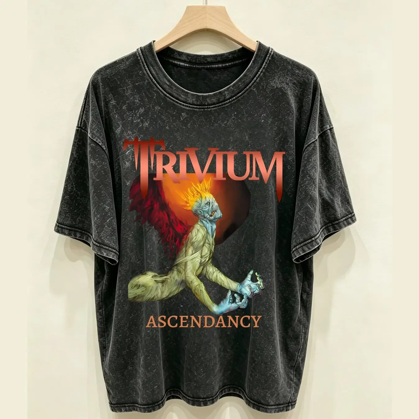 washed T Shirt New Trivium Ascendancy 15 S 234XL family NG635 vintage Washed Top For Everyday Wear homme Stylish Versatile