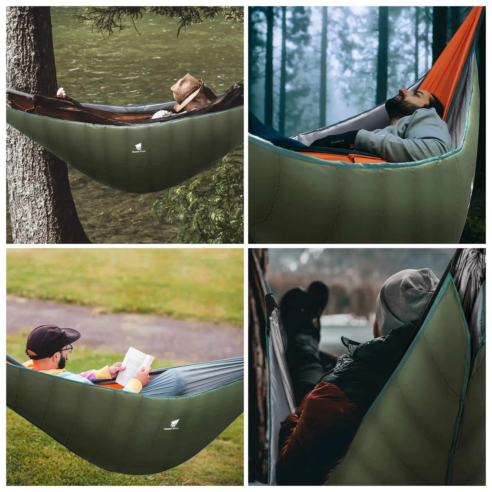 WDVBHY Outdoor Camping Thickened Hammock Warm Cover Autumn And Winter Windproof Cold Cotton Hammock Insulation Hammock Cover