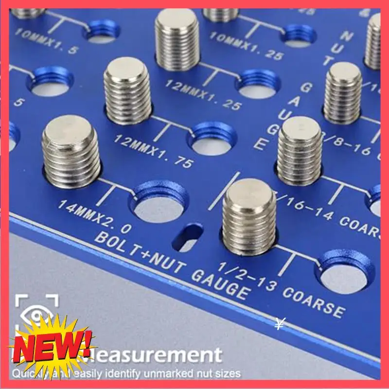 

B17C Square Thread Checker, Nut And Bolt Thread Checker, Bolt Size And Thread Identifier Gauge,Bolt And Nut Gauge Easy To Use (B
