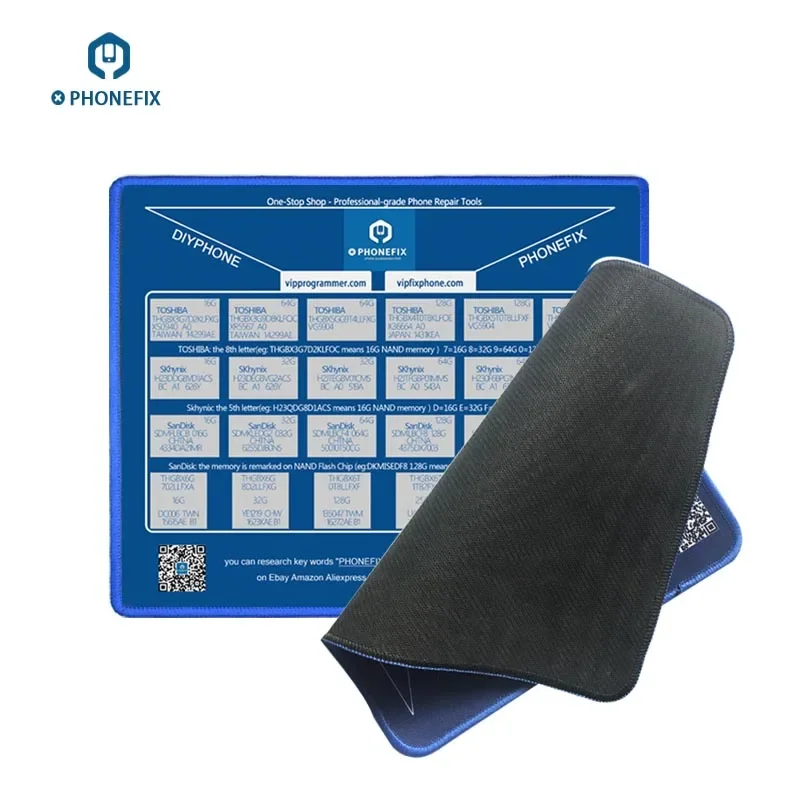 iPhone motherboard repair assistant mouse mat with NAND memory comparison table and memory capacity mouse pad for phone Repair