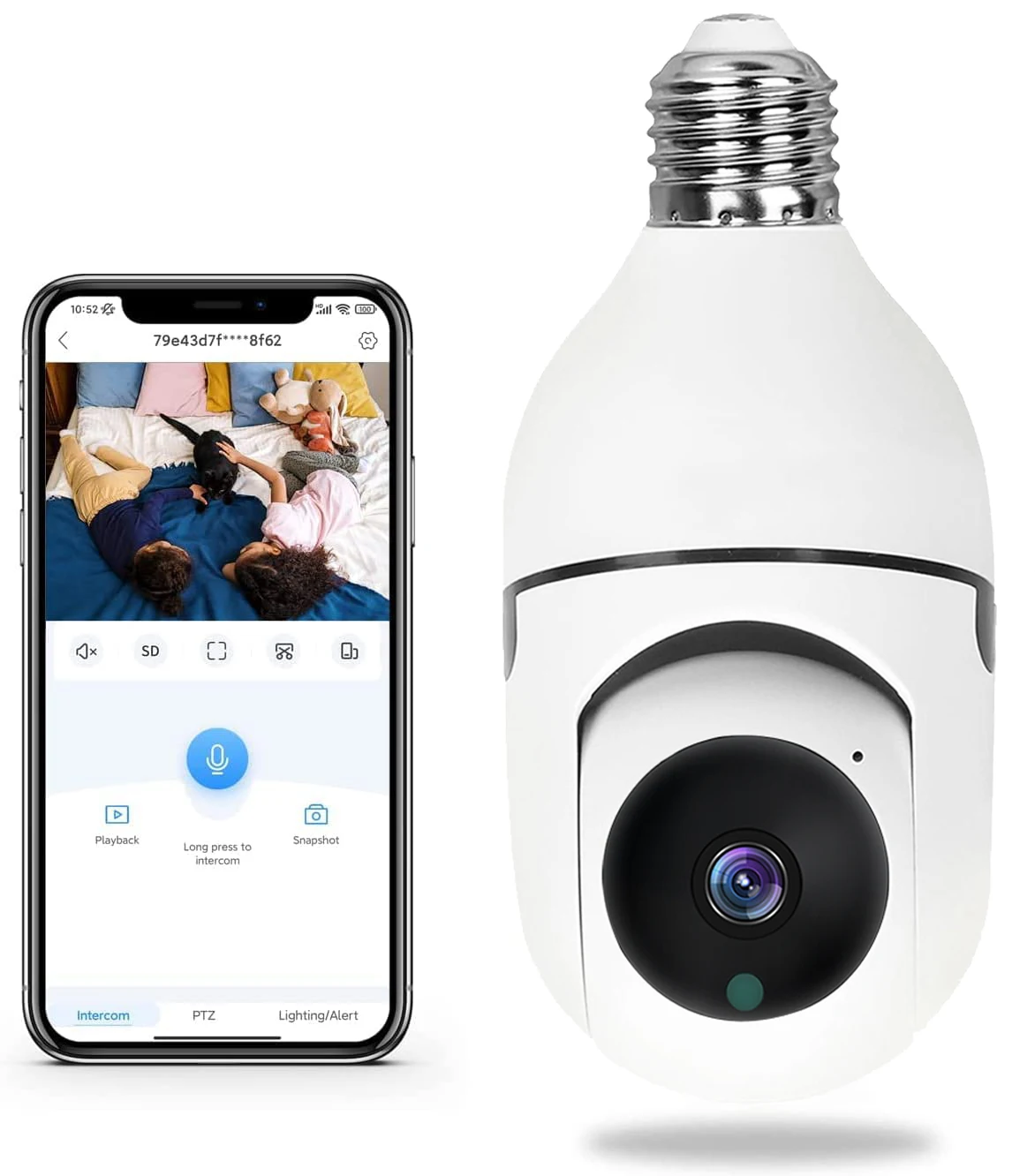 

Беспроводная Wi-Fi камера-лампочка E27 1080P для дома, 2K, ИК ночное видение, HD видеонаблюдение, двусторонняя аудиосвязь, автоматическое отслеживание