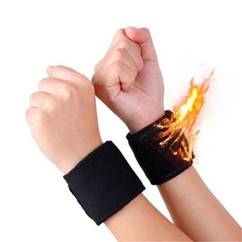 Magnetic Therapy Self-Heating Wrist Support Brace Wrap Heated Hand Warmer Compression Pain Relief Wristband Belt Muñequeras