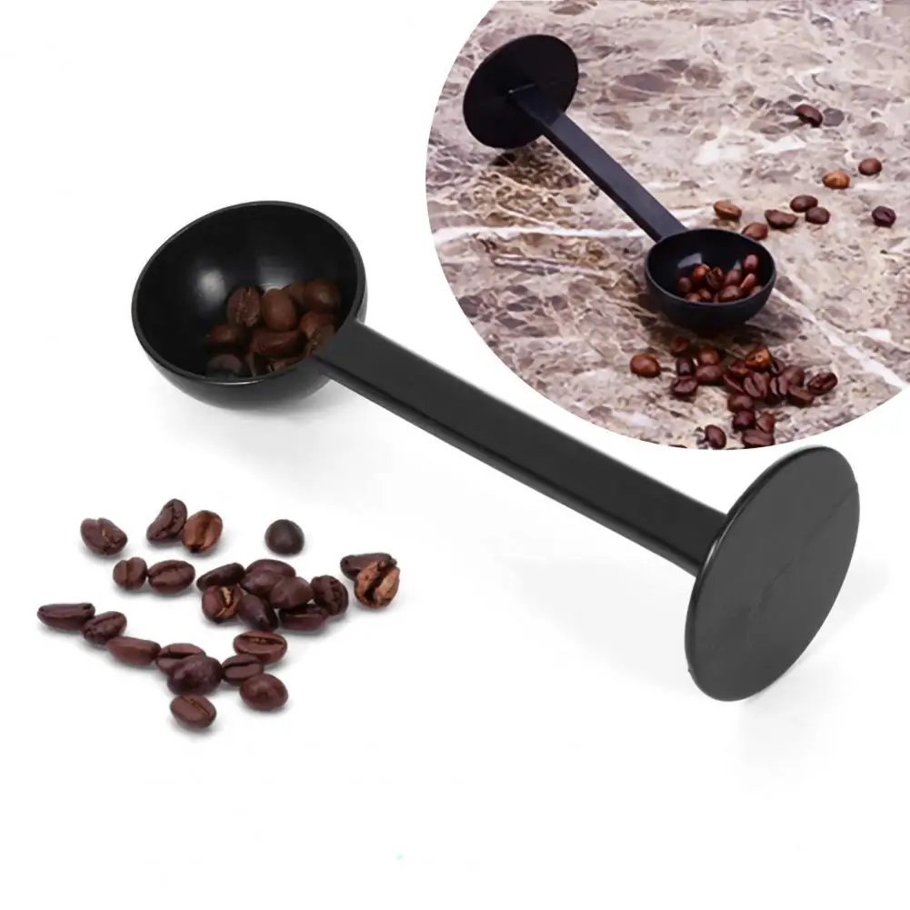 

2-in-1 15.5cm Coffee Spoon Plastic Coffee Tamper Scoop Tablespoon Measuring Long Handle Tools Milk Power For Home Kitchen Bar