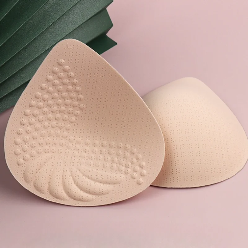 

Breathable Eight Hole Cloth Breast Pad Gathers Water Droplet Shaped Sponge Cup Swimsuit Insert
