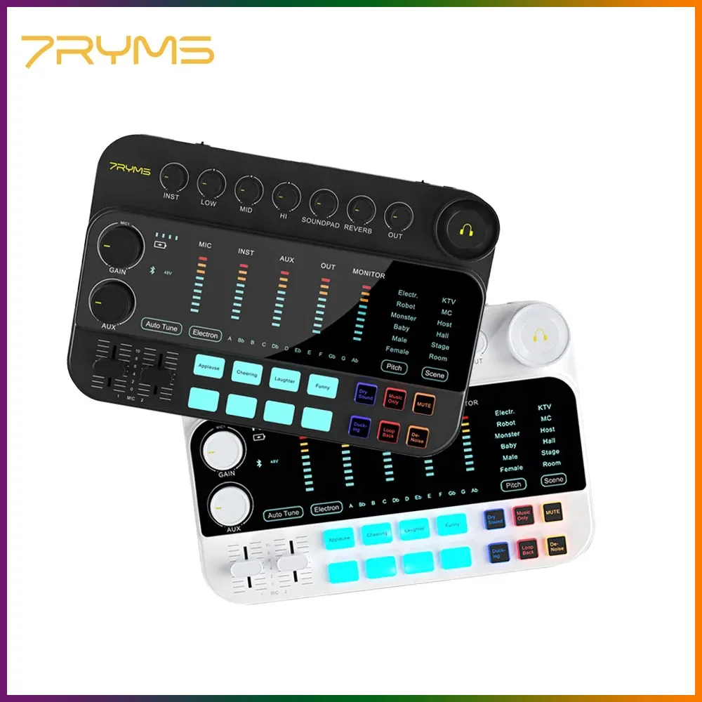 7Ryms 7Caster SE2 USB Audio Sound Card Interface live Equipment Complete Set of Cell Phone Computer Anchor Microphone All-in-one