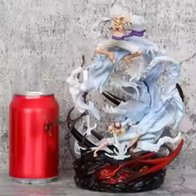 23CM una pieza GK Nikalu manos voladoras cinco niveles fruta despertar sol Dios con Base Anime muñeca ornamento modelo niños regalo de vacaciones