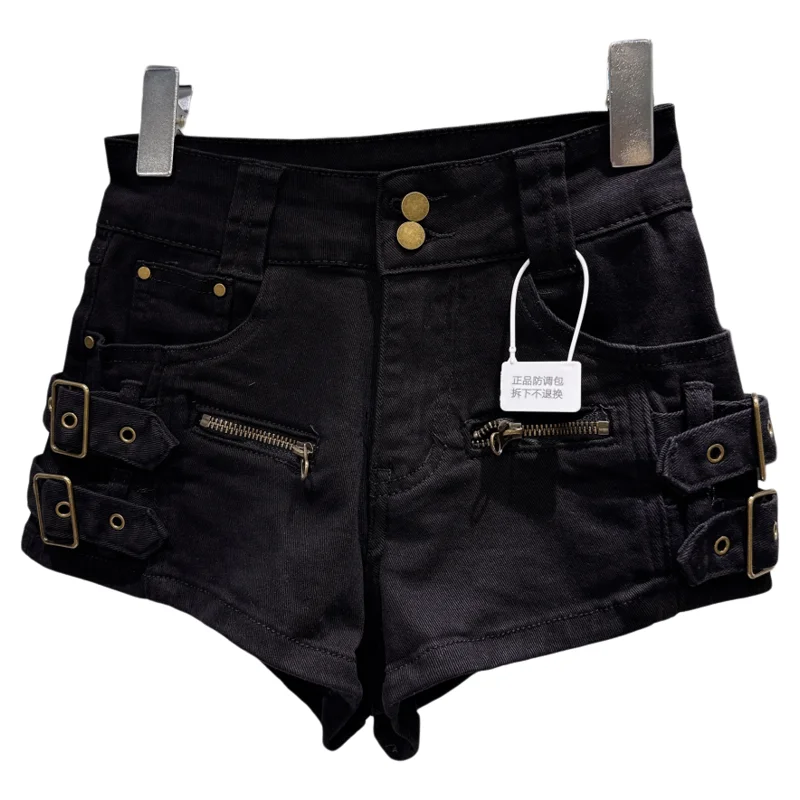 

Американские джинсы с металлической молнией Bule Design Waed Denim orts Женские прямые джинсы с микро-стрейч l Талия orts