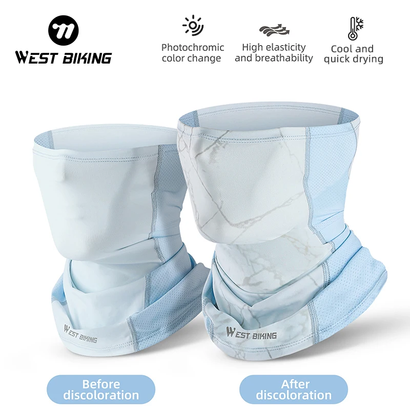 

WEST BIKING Outdoor Ice Silk Sun Protection Bib Anti-UV Motorcycle Neck Cover Sports Magic Bandana Riding Mask Full Face Scraf