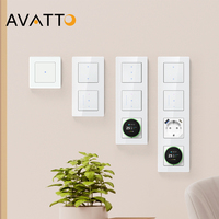 AVATTO Tuya WiFi Smart Light Switch/Curtain Switch，Random Combination With Installation Switch Works With Alexa Google Home