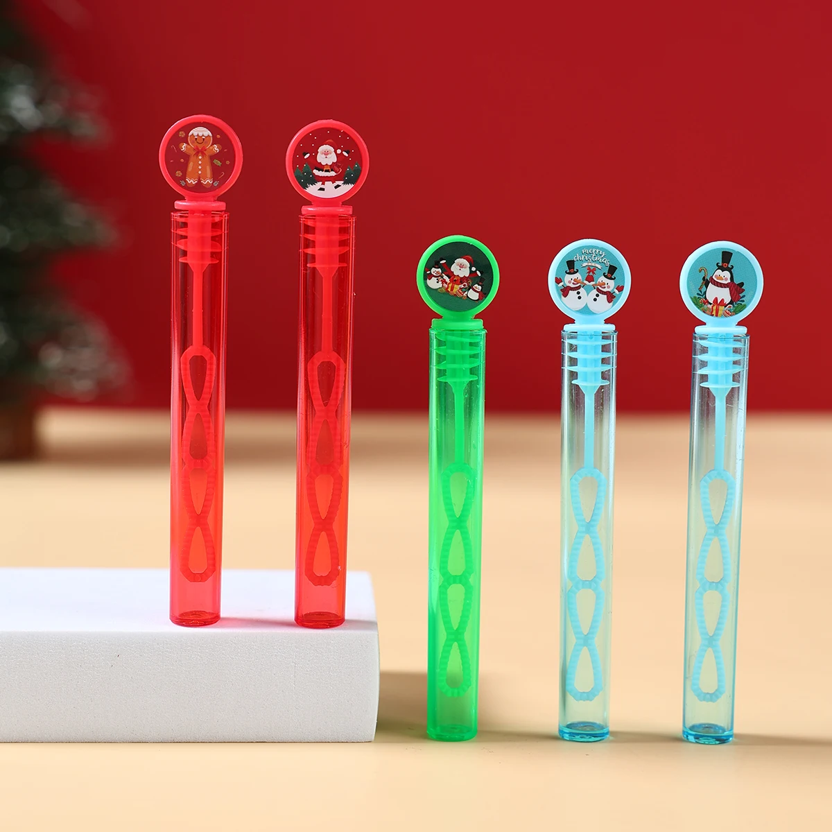 10/20 pcs Christmas DIY Faceless Doll Bubble Tube Merry Christmas Decor For Home 2024 Xmas Bubble Wand Natal Noel New Year 2025