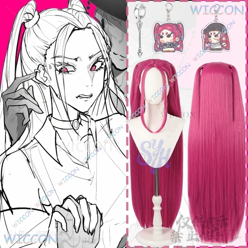 

Аниме Фильм Kpop Демон Косплей Мира Корея Девушки Группа Huntrix Hot Idol Ярко-Розовый Длинные Парики Jirai Kei Girls Heat Wig Halloween