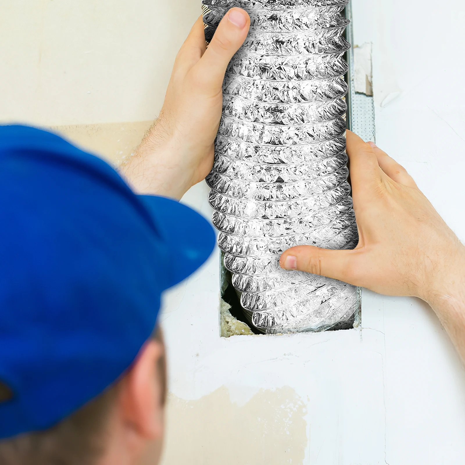 

Гибкий вентиляционный шланг для сушилки, воздуховод из алюминиевой фольги, термостойкий воздуховод, регулируемый зажим, лента из фольги, кухонная плита, дымоход