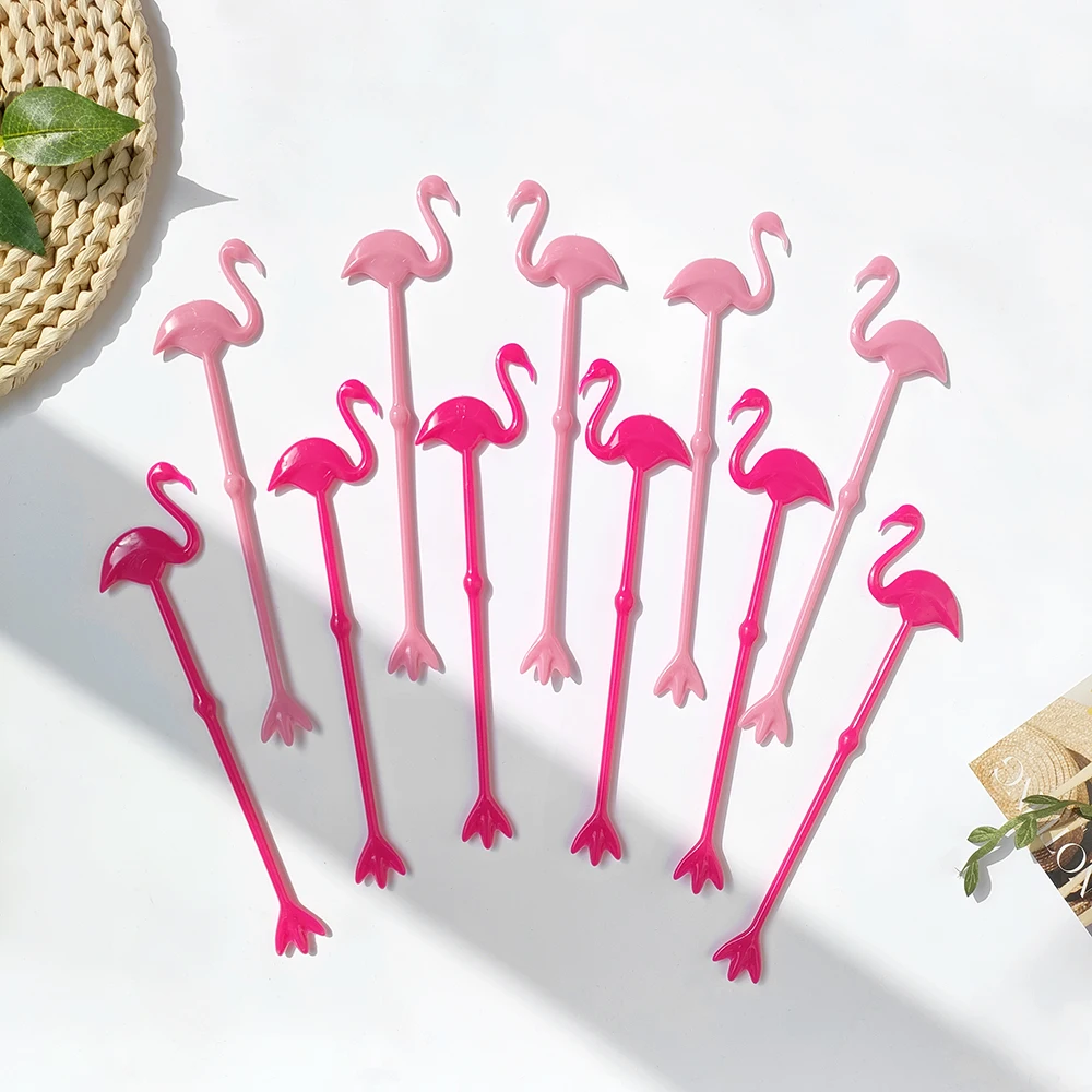 6/10 Pz Hawaii Flamingo Stir Sticks Ananas Cactus Cocktail Drink Caffè Swizzle Sticks Compleanno Tropicale Aloha Party Decor