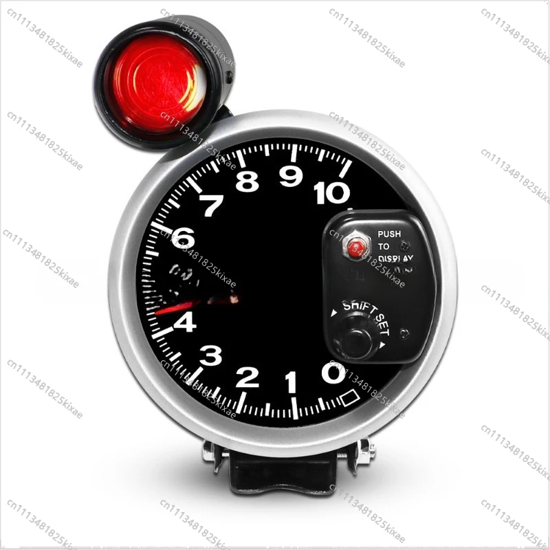 For LED Tachometer 10000RPM 127mm Black and White 12V Car Modification Instrument 5 Inch Tachometer Alarm