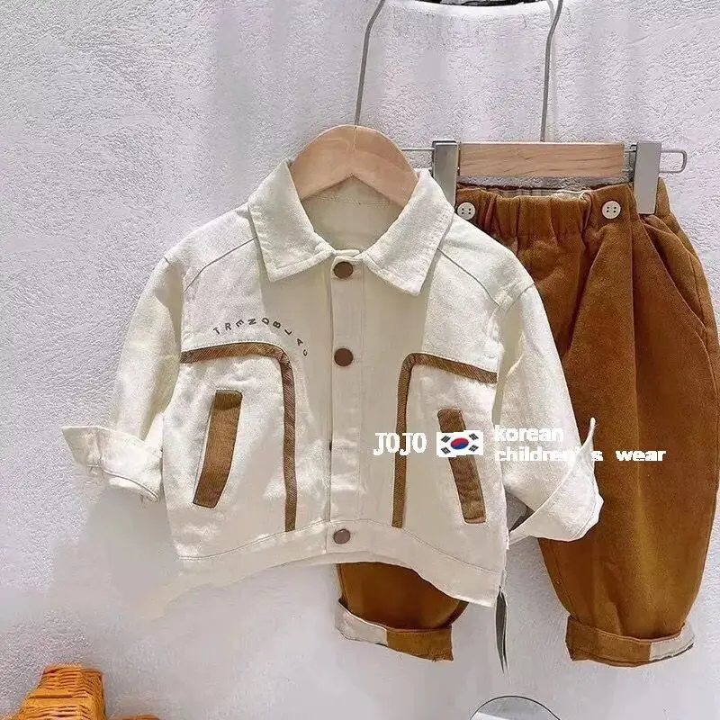 Boys' and Girls' Jackets Spring and Autumn New Style Handsome and Versatile Children's Baby Casual Jacket Top Korea