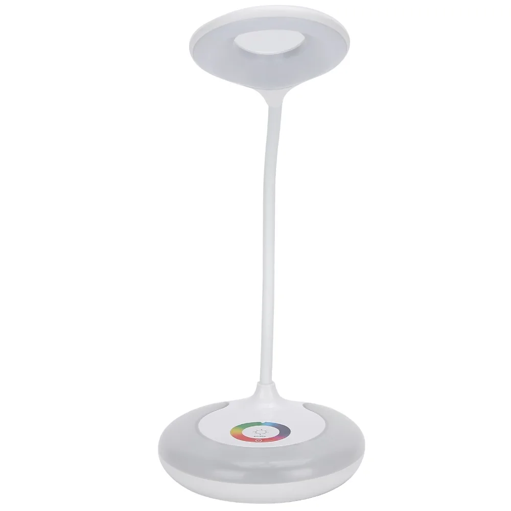 Soft Light LED Table Lamp Plug In Type Dimmable Color Changing Lamp RGB Light Smooth Surface Ambient Light Indoor Decoration